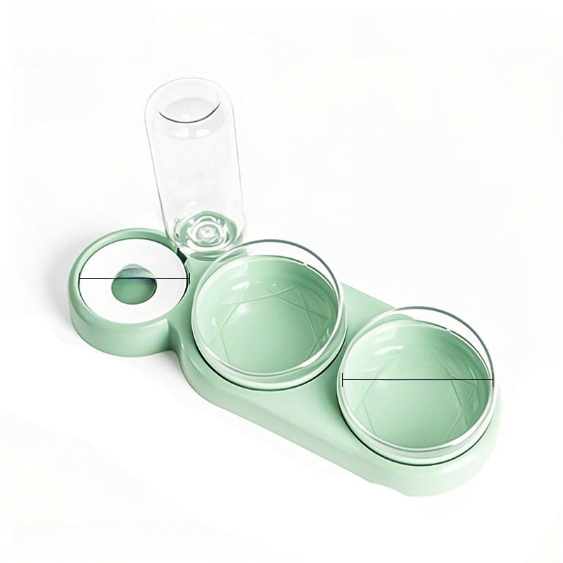 Double Food Bowl With Water Dish